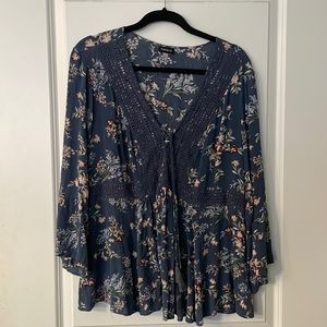 Torrid Floral Peasant Top